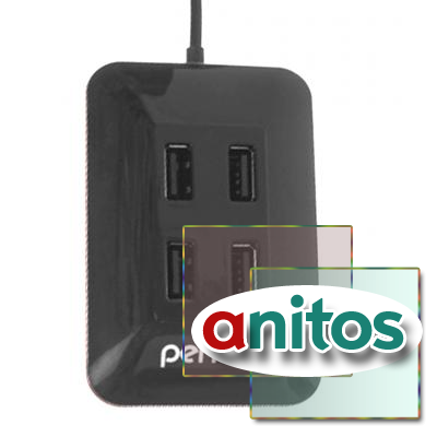 Perfeo USB-HUB 4 Port, (PF-VI-H028 Black) 
