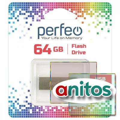 -  Perfeo USB 64GB M07 Metal Series