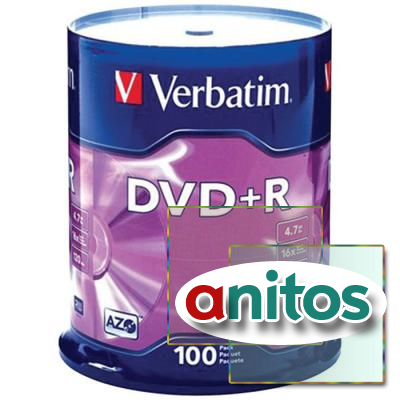 VERBATIM DVD+R 4,7 GB 16x CB 100