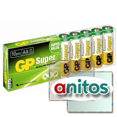   GP Super AA/LR6/15A ., 10 /. GP15-ZCRB10