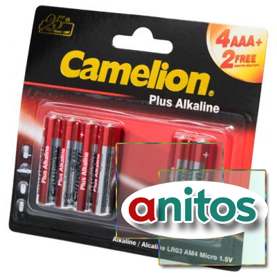   Camelion Plus Alkaline 4+2LR03-BP LR03 4+2 BL6
