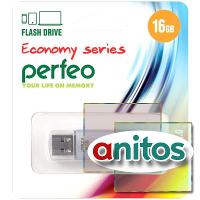 - Perfeo USB 16GB E01 Silver economy series