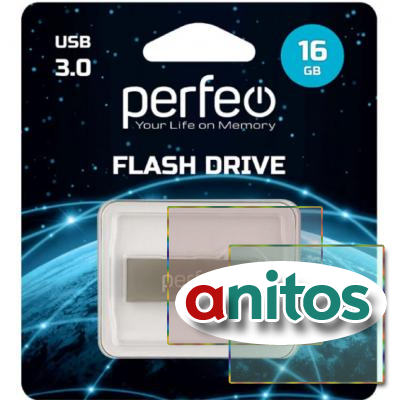 -     Perfeo USB 3.0 16GB M08 Metal Series