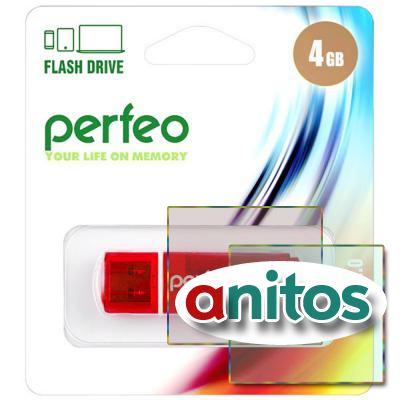 - Perfeo USB 4GB C13 Red