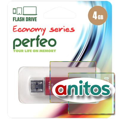 - Perfeo USB 4GB E01 Red economy series