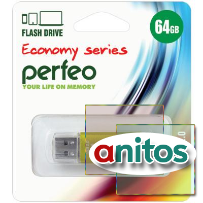 - Perfeo USB 64GB E01 Gold economy series