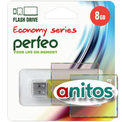 - Perfeo USB 8GB E01 Gold economy series