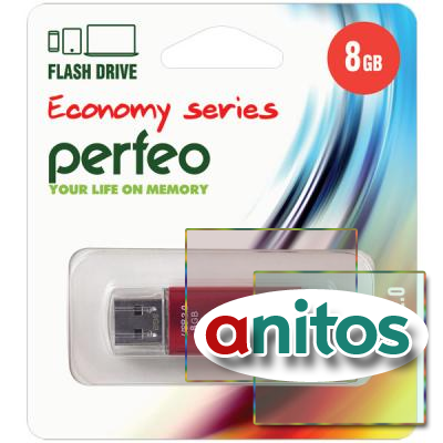 - Perfeo USB 8GB E01 Red economy series