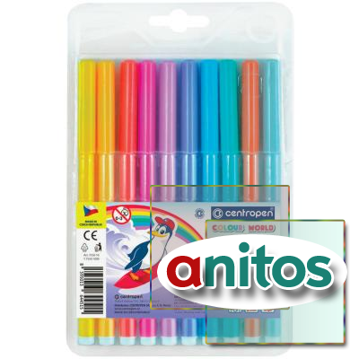   10  CENTROPEN Colour World Pastel, , 7550/10TP, 7 7550 1087