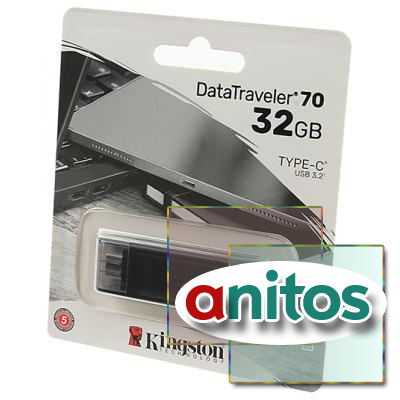 KINGSTON USB 3.0/3.2 Gen 1/Type-C 32GB DataTraveler 70  BL1