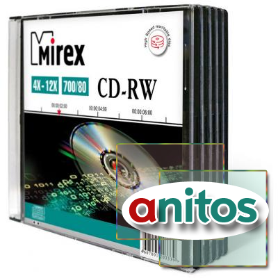   Mirex CD-RW 4-12x slim case 5 pack (UL121002A8F)