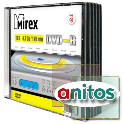   Mirex DVD-R 4,7  16x slim case 5 pack (UL130003A1F)