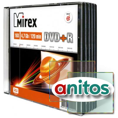   Mirex DVD+R 4,7  16x slim case 5 pack (UL130013A1F)