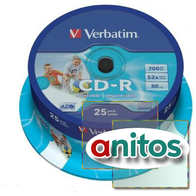   Verbatim CD-R 700Mb 52x Cake/25 43439 Print