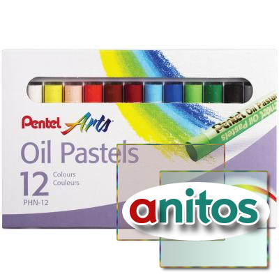    PENTEL Oil Pastels, 12 ,  ,  , PHN4-12