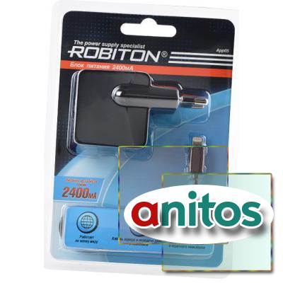 USB  ROBITON App05 Charging Kit 2.4A iPhone/iPad (100-240V) BL1