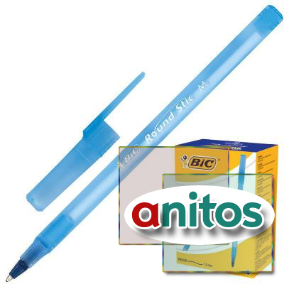 Ручка шариковая Bic Раунд Стик синяя, 921403;0,4 мм