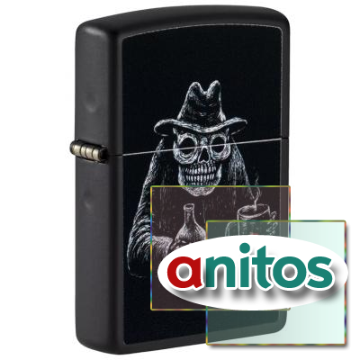  ZIPPO Bar Skull Design   Black Matte, /, , , 36x12x56 