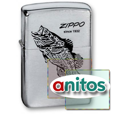  ZIPPO Black Bass,   Brushed Chrome, /, , 36x12x56 