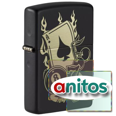  ZIPPO Gambling Design   Black Matte, /, , , 36x12x56 