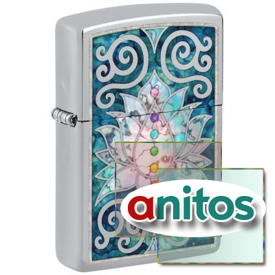  ZIPPO Lotus Flower   High Polish Chrome, /, , 38x13x57 