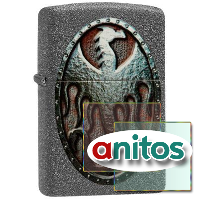  ZIPPO Metal Dragon Shield Design   Iron Stone, /, , 36x12x56 