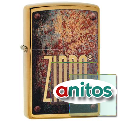  ZIPPO Rusty Plate   Brushed Brass, /, , 36x12x56 