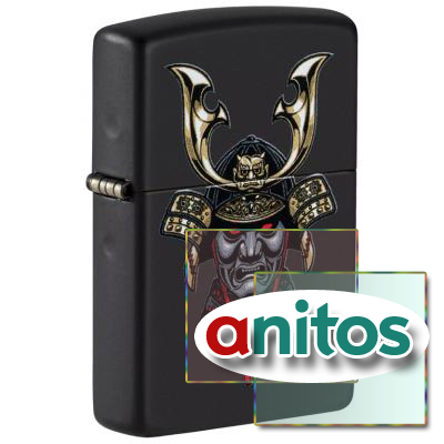  ZIPPO Samurai Helmet Design   Black Matte, /, , 36x12x56 