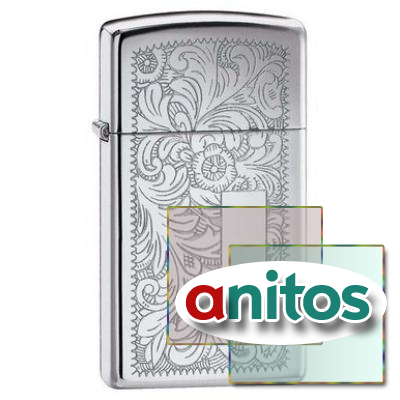  Zippo Slim Venetian High Polish Chrome 1652