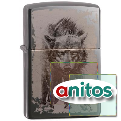  ZIPPO Wolf Design   Black Ice, /, , , 361256 