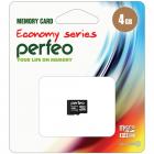 Perfeo microSD 4GB High-Capacity (Class 10) w/o Adapter economy series