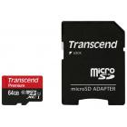   Transcend microSDXC 64GB Class10 UHS-1(TS64GUSDU1)+