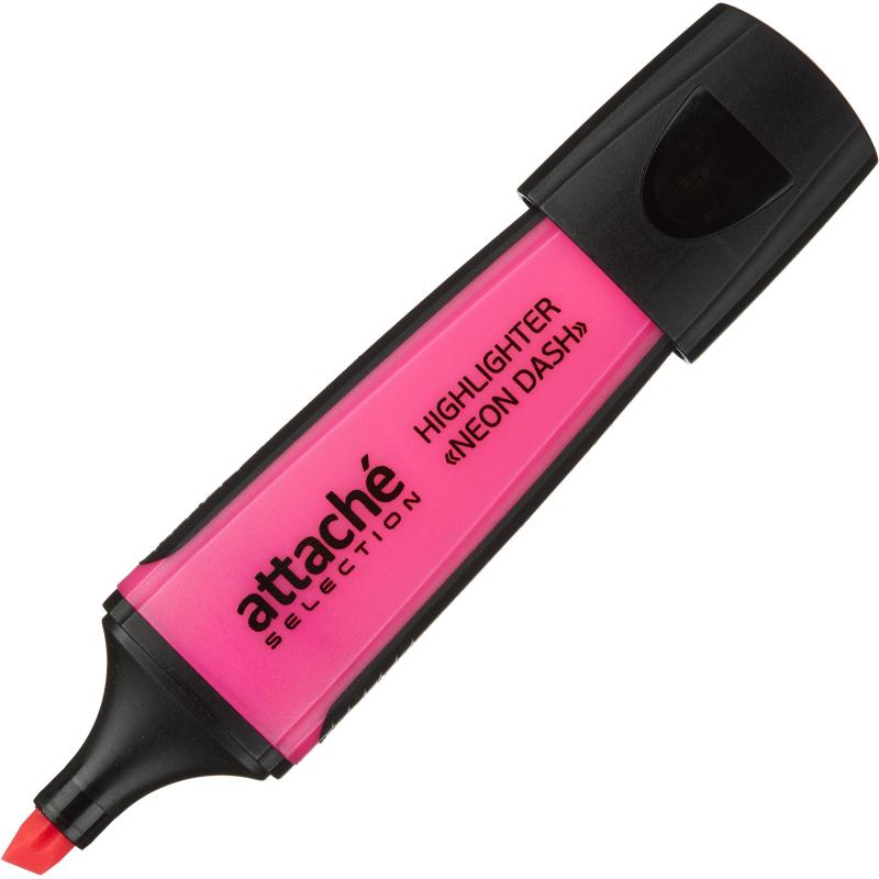 Маркер выделитель текста Attache Selection Neon Dash 1-5мм розовый ...