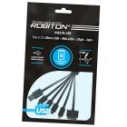  ROBITON P9 Multicord  : 2Micro-USB+Mini-USB+30pin+8pin,  15 PH1