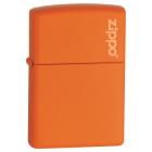  ZIPPO ORANGE MATTE LOGO 231ZL