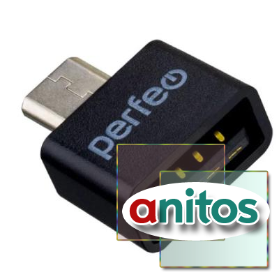 Perfeo adapter USB на micro USB c OTG (PF-VI-O010 Black) чёрный