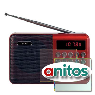 Perfeo радиоприемник цифровой PALM FM+ 87.5-108МГц/ MP3/ питание USB или 18650/ красный (i90-BL)