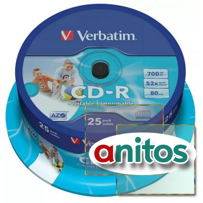 VERBATIM CD-R 80 52x DL+ CB/25 Print