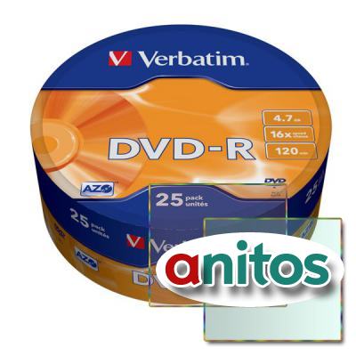 VERBATIM DVD-R 4,7GB 16x Shrink/25