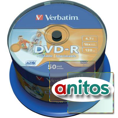 VERBATIM DVD-R 4,7 GB 16x CB/50 Full Ink Print
