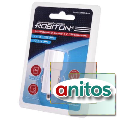 USB  ROBITON TwinUSB1000/Auto 2100  2 USB  (12-24V) BL1
