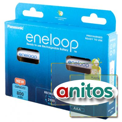  Panasonic eneloop BK-4MCDE/8BE 800 AAA BL8