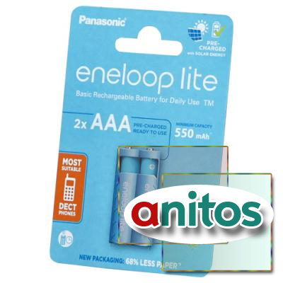  Panasonic eneloop lite BK-4LCCE/2CP 550 AAA BL2