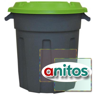 Бак для отходов 80л пластик, зеленый для пищ./непищ. прод .(до -30)