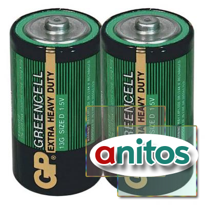 Батарейка GP R20/2SH Greencell