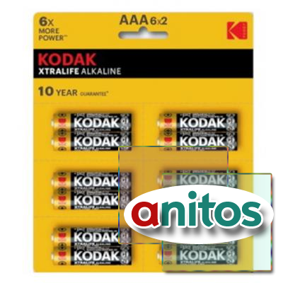 батарейка KODAK LR03/12BL XTRALIFE Alkaline Отрывной