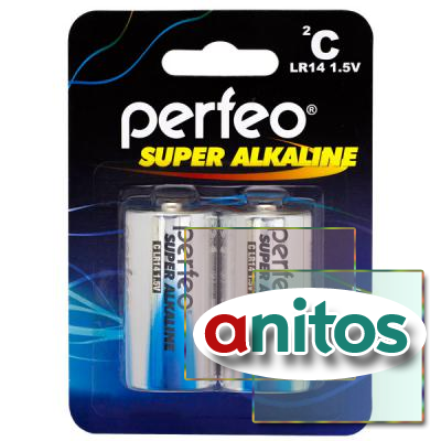 Батарейка Perfeo LR14/2BL Super Alkaline
