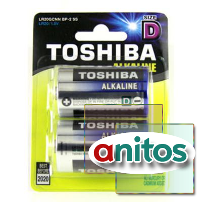 Батарейка Toshiba LR20/2BL
