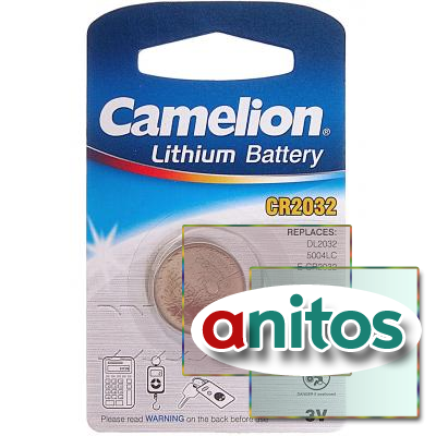 батарейка дисковая литиевая Camelion CR2032/1BL  Lithium
