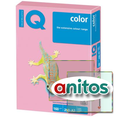 Бумага IQ color, А4, 80 г/м2, 500 л., пастель, розовая, PI25